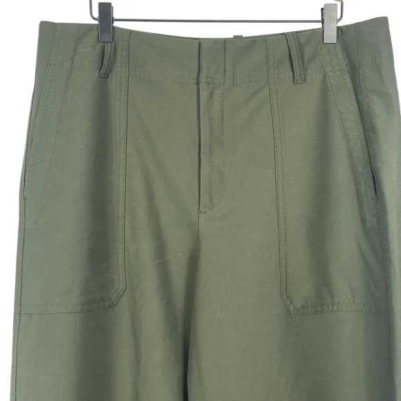 Athleta Skyline High Rise Barrel Leg Pant Aspen Olive Size 16 - Picture 3 of 11